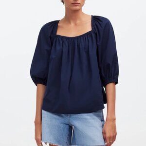 Madewell Puff-Sleeve Babydoll Top